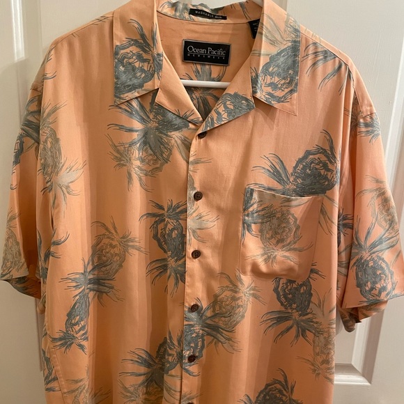 OP Tropical, Hawaiian Style Short Sleeve, Washable Silk Shirt in EUC - Picture 2 of 6